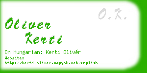 oliver kerti business card